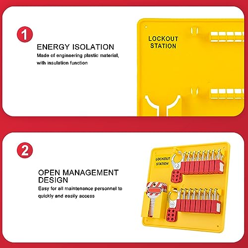 Lockout Tagout Station, Wall Mounted Engineering plastic PP Lock Out ...