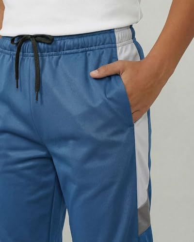 Image of Real Essentials 3 Pack: Boys' Athletic Jogger Sweatpants - Kids Teens Youth Active Sports Pants with Pockets (Sizes 5-18)