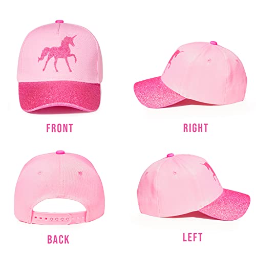 Accsa Girls Baseball Hat Unicorn Hats For Girls Summer Kids Trucker Hat Adjustable Baseball Cap #TOP3