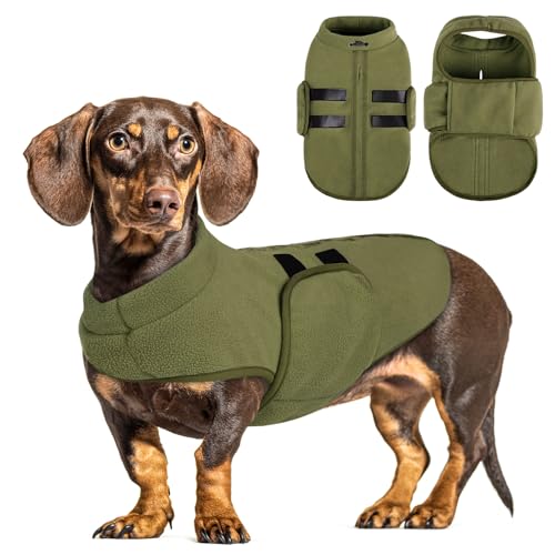 Image of Queenmore Dog Sweaters for Medium Dogs, Fleece Dog Sweater with Leash Hole