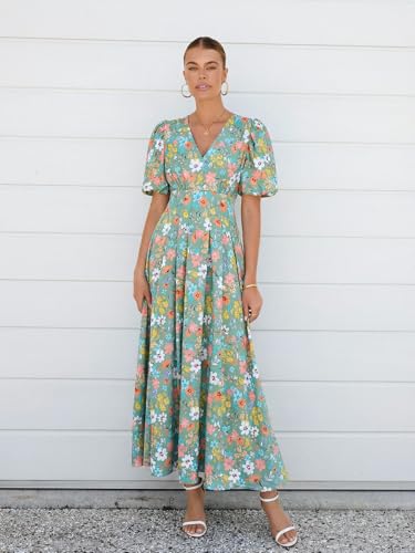 Image of Maxigerui Women's Summer Floral Maxi Dress Spring Wedding Guest Dress 2026