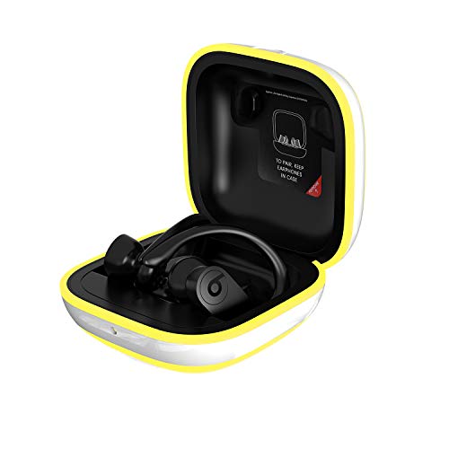 Compatible with Powerbeats Pro Case Cover, Anti-Lost and Shock-Proof Easy-to-Carry Durable Silicone Protective case Skin for 2019 Latest Beats Powerbeats Pro (Yellow)