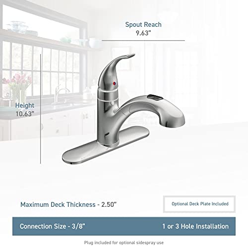 Moen Integra Spot Resist Stainless One-Handle Low Arc Pullout Kitchen Faucet, 67315Srs #TOP5