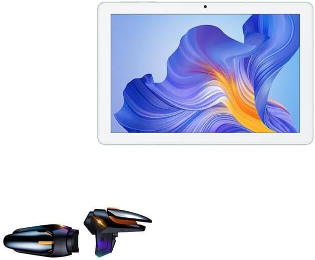 BoxWave Gaming Gear Compatible with Honor Pad X8 Lite - Touchscreen QuickTrigger Auto, Trigger Buttons Autofire Gaming Mobile FPS - Jet Black