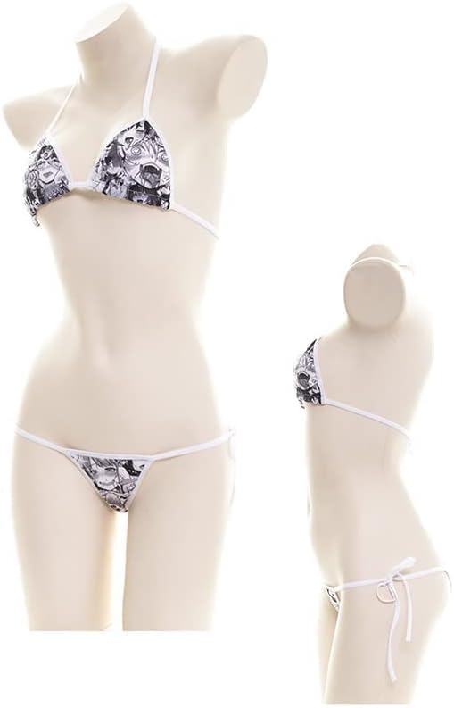 Miniatura 3 de Conjunto de pijama sexy para mujer, con estampado de anime, ropa interior estilo Lolita, ropa interior japonesa para cosplay, brasier y bragas