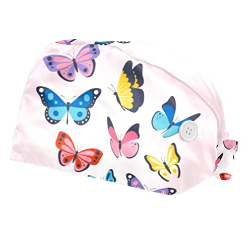 Chapeaux bouffants 2PCS papillons ajustables pour femmes et hommes