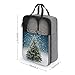 Merry Christmas Pine Tree Shoe Bags for Travel Water-Resistant Shoes Pouch with Handle Fashion Shoe Organizer with Zipper Closure Portable Sneaker Carrier for Men & Women Daily Use