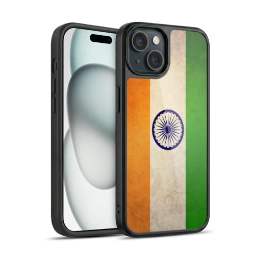 Coque de football Inde iPhone 15 drapeau Bharat housse gel silicone
