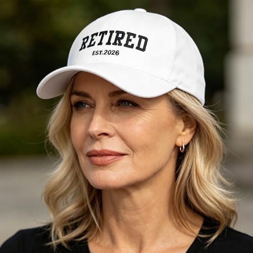Image of Retirement Gifts for Men Women 2026, Embroidered Baseball Cap, Adjustable Cotton Retired Hat for Coworker Dad Friend