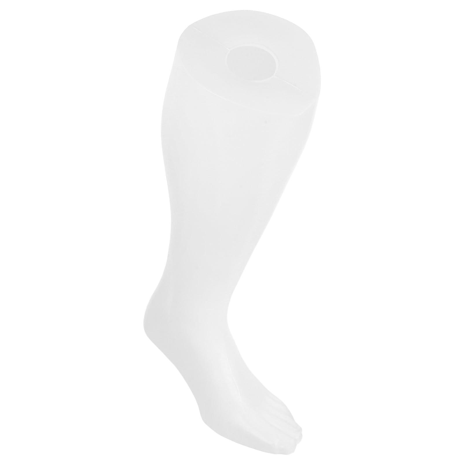 GARVALON Pied Design Minimaliste en Plastique Blanc Facile à Nettoyer Mannequin pour Chaussettes Longues pour Affichage de Bijoux et Chaussures en Magasin