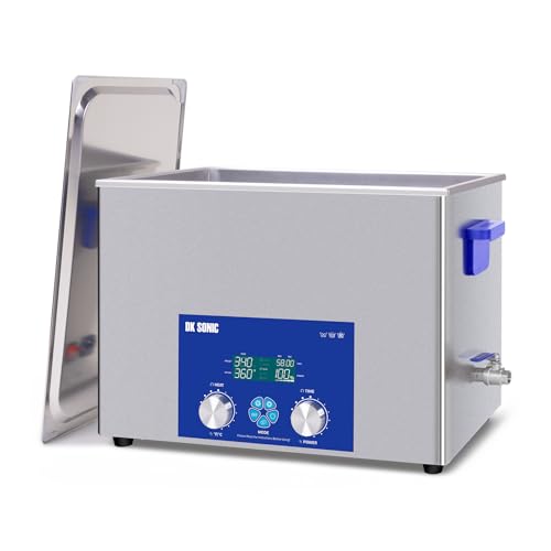 Image of DK SONIC Ultrasonic Cleaner 37L 720W, Ultrasonic Carburetors Cleaner with Intelligent Mechanical Timer, Heater &Power Adjustable Function for Carburettors, Motorbike Engines, Chains