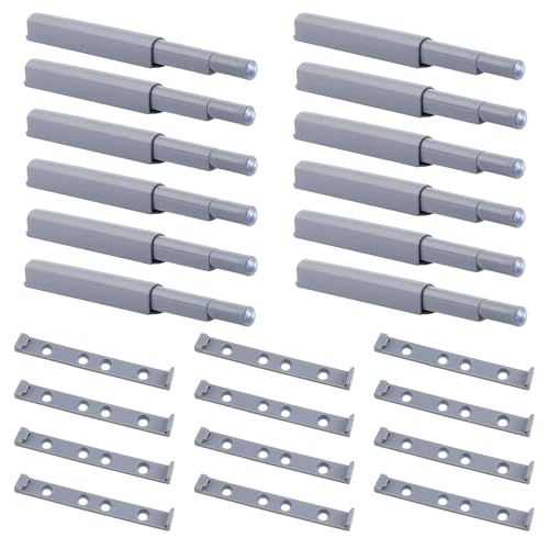 Sekfpnk Lot de 12 amortisseurs de porte Push to Open - Réduisent le bruit et les vibrations - Convient pour les portes d'armoire, les portes cachées, les...