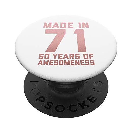 Regalo de 50 cumpleaños Hombre Mujer Edad 50 años Papá Mamá PopSockets PopGrip: Agarre intercambiable para Teléfonos y Tabletas