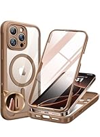 Miracase Magnetic Case for iPhone 16 Pro Case 6.3, [Built-in 9H Tempered Glass Screen Protector + Camera Control Capture Button] Full Body Bumper Case Compatible with MagSafe (Desert Titanium)