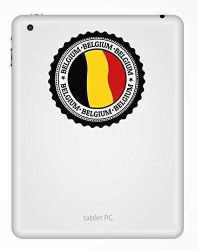 2 x 10cm/100 mm Belgio Vinile adesivo STICKER