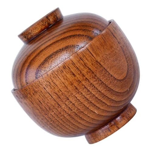 CLISPEED 酸?木製蓋付き食器小鉢 保温性と多用途性を兼ね備 伝統的な和風料理ボウル ご家や飲食店向けのスープ おかず盛り付け用容器