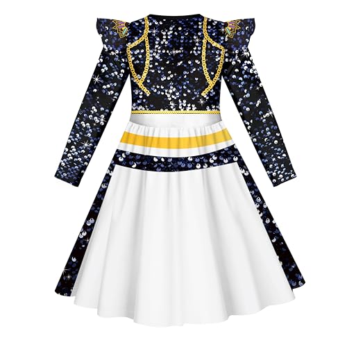 Girls Long Sleeve Dress Singer Outfit Halloween Kids Party Dresses3