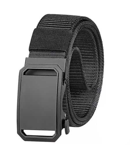Men’s Tactical Belt with Quick-Release Buckle – Adjustable Nylon Military-Style Waist Belt for Work, Outdoor, or Casual Use BLACK
