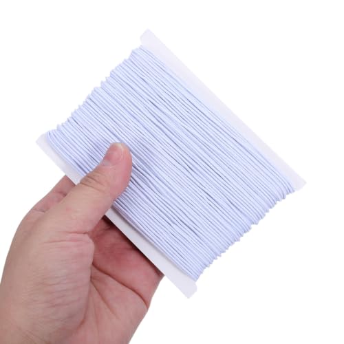 Hilo elástico Lurrose de 55 yardas y 1 mm en color blanco para bisutería 8