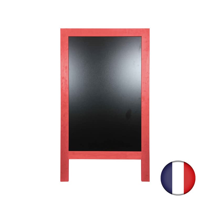 Cavalletto stop marciapiedi con telaio in legno colore rosso vino dimensioni 127 x 75 cm
