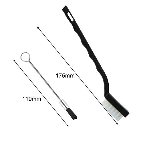 Homakover 17Pcs Multi-Purpose Spray Gun Cleaning Kit Nylon Brushes Mini Brushes & Needles Metal Tube Cleaning Brush For Clean Airbrush Nozzles Spray Guns Tattoo Equipment #TOP5