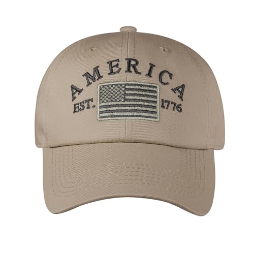 Image of IIN American Flag Baseball Cap for Men Women Low Profile USA Army Tactical Operator Military Plain Dad Hat