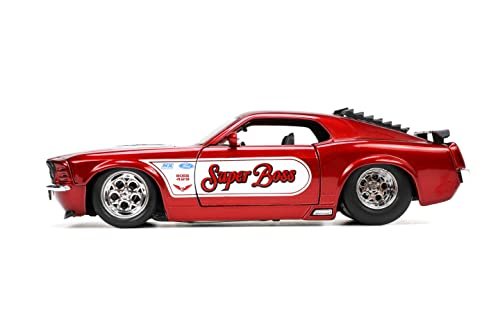 Jada Big Time Muscle 1:24 1970 Ford Mustang Boss 429 Rojo miniatura 4