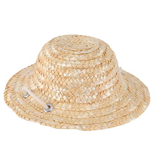 UKCOCO Dog Supplies 1pc Adjustable Exquisite Pet Straw Hat Cat Sunshade Straw Hat (Random Color)