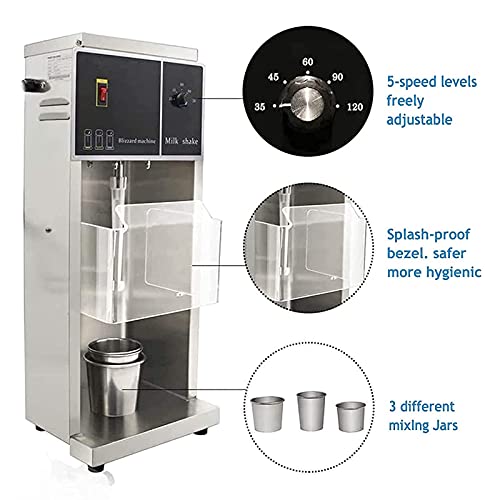 Kommerzielle Eismaschine, Edelstahl Chill Drink Mixer Mixer, Macht Eis, Sorbet, Frozen Yoghurt, 500 W, Energiesparend… – Bild 4