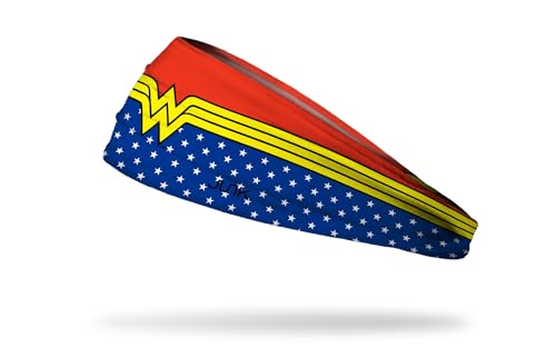 JUNK Brands Big Bang Lite Headband - Moisture-Wicking Performance Fabric Non-Slip Sports Sweatband for Men & Women - One Size - Wonder Woman: Diane