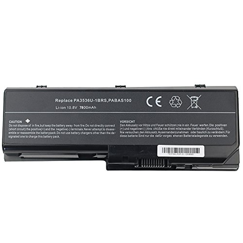 Super-Capacity Li-ion Battery For Toshiba Satellite P200 series replace PA3536U-1BRS , PA3537U-1BAS , PA3537U-1BRS , PABAS100 , PABAS101 series Ac Laptop Notebook Main Battery [ 7200mAh 9 Cells]