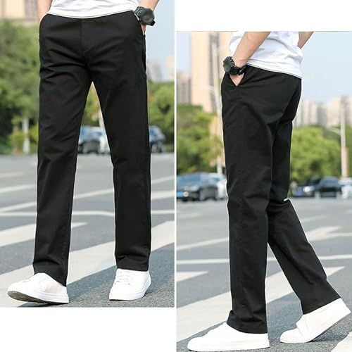 Men's Casual Straight Leg Sweatpants Slim Fit Athletic Chino Cargo Pants Outdoor Business Casual Pants with Pockets4