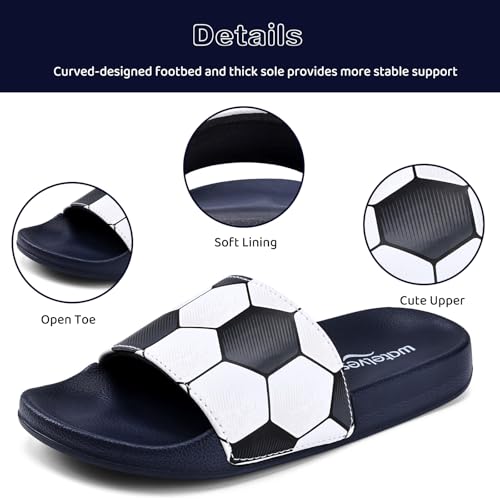Image of WateLves Girls & Boys Slide Sandals Kids Summer Slippers Slip On for Outdoor Beach Pool Shower (Little Kid /Big Kid)