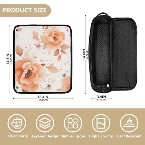 Organizador 2 en 1 para herramientas de cabello con tapete resistente al calor miniatura 4