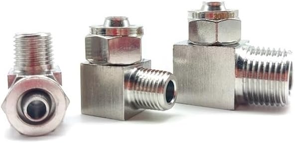 1pc 304 Stainless Steel Quick twist Elbow OD 16mm Tube to 3/8'' Male Thread Right angle Fitting