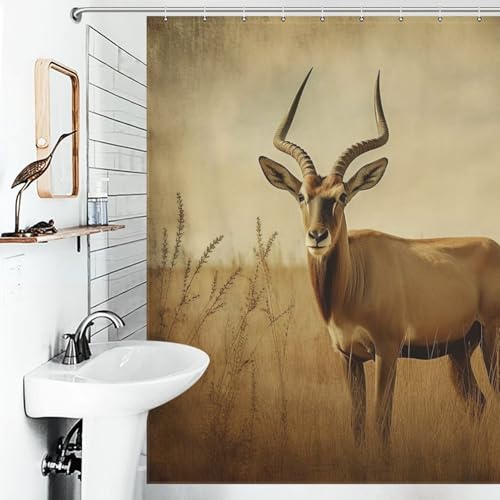 Rideau de douche imperméable en polyester Antilope 183x183cm - 6