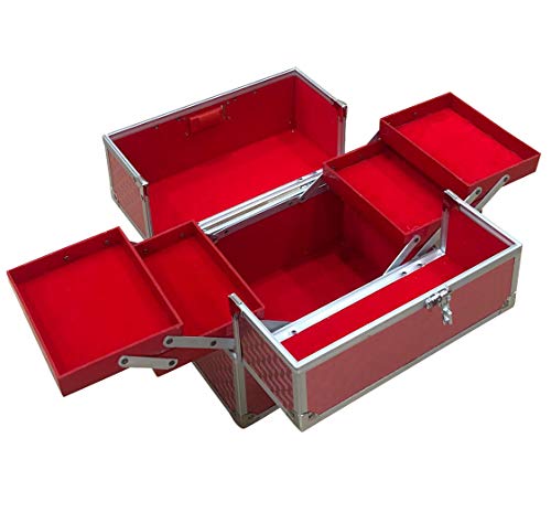Image of Adson Professional Beauty Make Up Cosmetic Vanity Box /Case (Pink) 25 x 15 x 30 cm