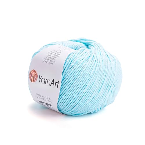 Image of YarnArt Genius Soft Cotton Acrylic Blend Yarn - Amigurumi, Crochet and Knitting -%55 Cotton-45% Acrylic, Craft Yarn for Kids and Adults Garments, Baby Items and Accessories, 174 yds / 50 g