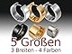 Fly Style Edelstahl Klapp-Creolen I Ohrringe in Silber, Gold oder Schwarz | verschiedene Größen und Breiten, Farbwahl:gold, Durchmesser:16 mm, Breite:5 mm