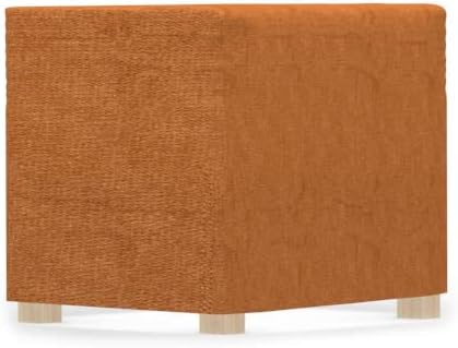 comfortly Footstool Slipcover Replacement Hand Made Compatible with PÄLLBO Footstool - Covers ONLY (Crown - Amber)