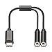 Produktbild J&D USB-C auf 2X 3,5mm Audio Adapter, USB-Typ-C zu Standard 3.5mm Headphone, Hohe Qualität und Weitestgehend Kompatibel für Samsung, Google, Moto, LG, MacBook, iPad Pro, Chromebook, Surface