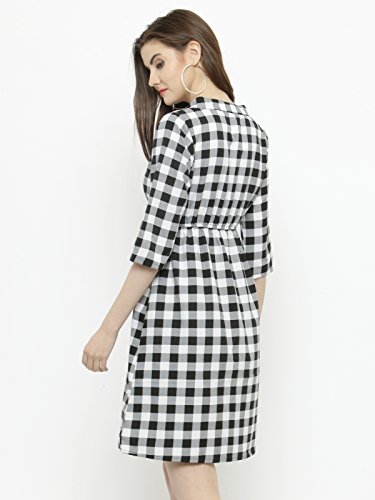Image of Sera Women Black Printed Tailored Dress