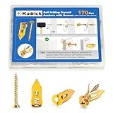 Kadrick 170Pcs Self Drilling Drywall Anchors with Screws，Zinc Plated Steel,2024 Upgraded Hollow Wall Anchors and Screws Kit, Easy Application No Drill or Holes in Wall(85 Anchors and 85 Screws)