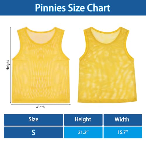 Image of Pinnies, Soccer Pennies for Youth & Adults, Scrimmage Vests 6 /12 /24 Pcs