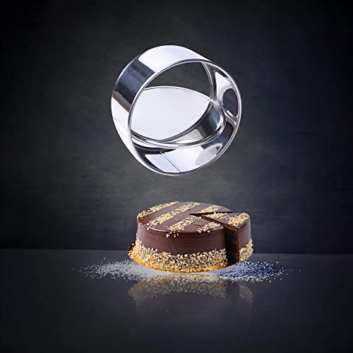 Usa Made&Deliver 2Pcs Stainless Steel Cake Pan ,Deep Round& Nonstick Leakproof Bakeware Cheesecake Pan With Removable Bottom,Springform Pans Set,6" X 2.4" And 5" X 2.4" #TOP2