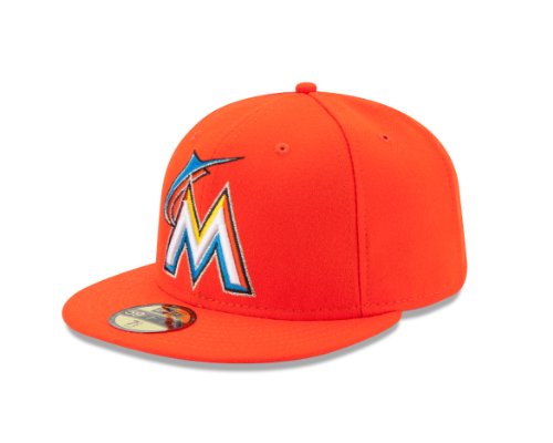 MLB Miami Marlins Authentic On Field Away Cap, Orange