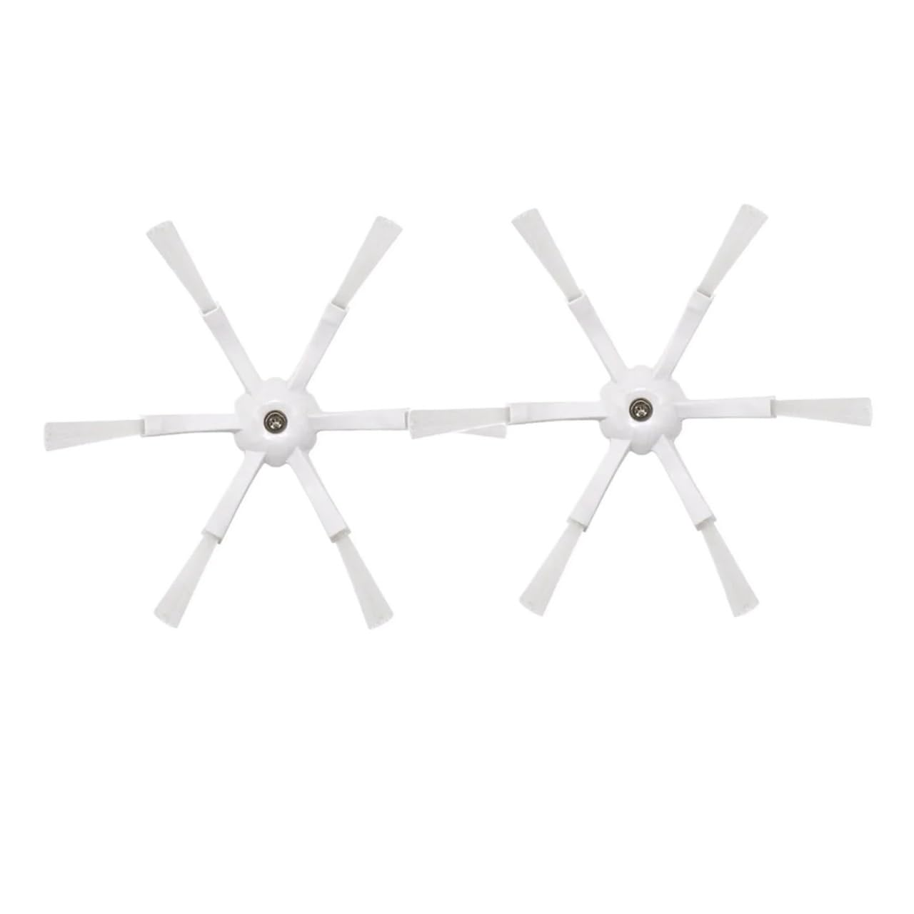 Robot Vacuum Side Brush,Compatible for Xiaomi, Compatible for Roborock，S50 S51 S55 S5 S6 1S Parts(6-Armed White 2pcs)