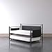 DHP Astoria Metal and Upholstered Daybed/Sofa Bed with Included Trundle, Twin Size Frame, Black