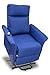 Stil sedie poltrona relax reclinabile elettrica in tessuto alzapersona modello Nancy (Blu)