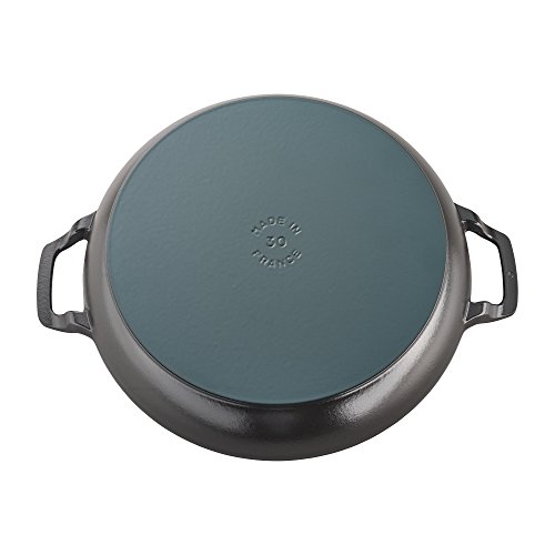 STAUB Cast Iron Braiser with Glass Lid, Dutch Oven, 3.5-quart, serves 3-4, Made in France, Matte Black